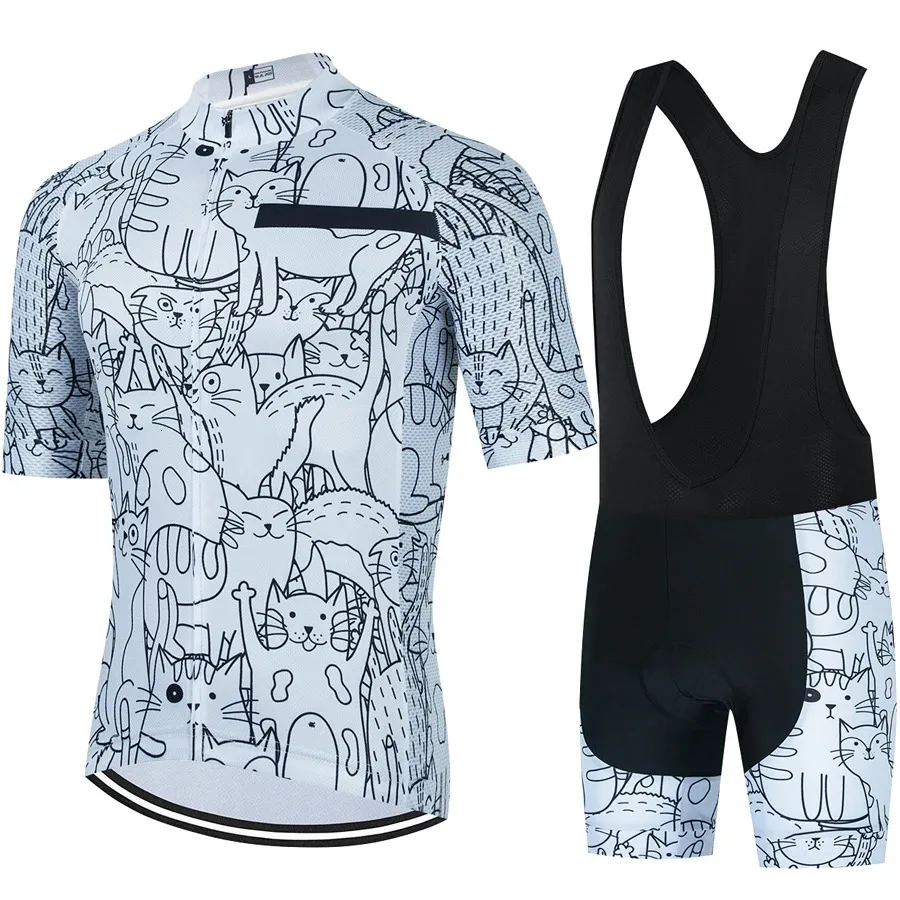 Cyklopedia Mens半袖ジャージーセットRopa Ciclismo Hombre Summer Cycling Clothing Triathlon Bib Shortsスーツバイクユニフォーム240320