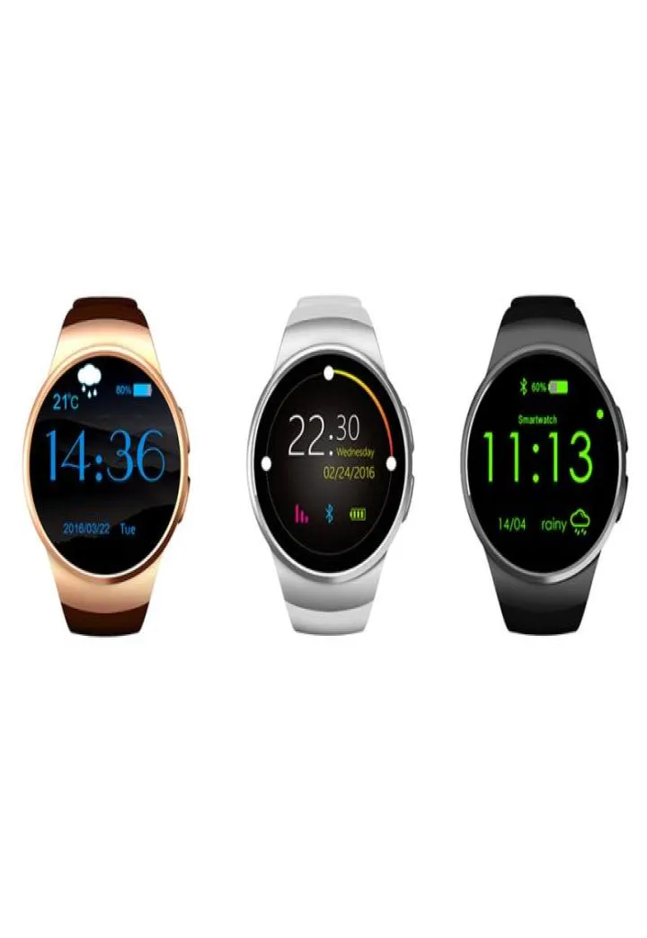 KW18 Smart Watch Full Screen Rounded AndroidIOS Bluetooth Reloj Inteligente SIM Card Heart Rate Monitor Watch Clock Mic Anti lost3733704