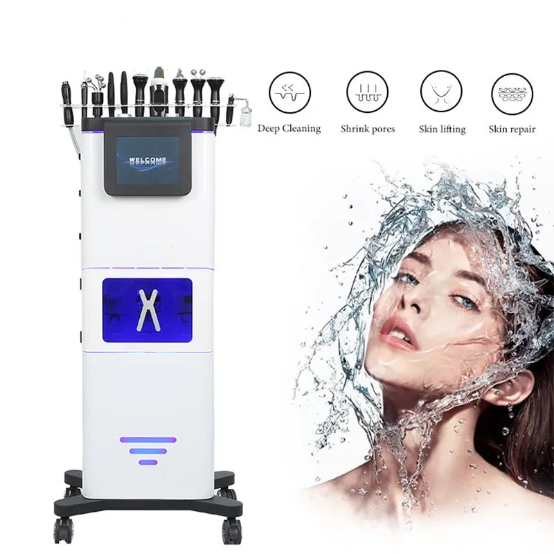 New Arrival 11 In 1 Facial Pore Cleaner Vacuum Blackhead Remover Hydro-microdermabrasion Machine