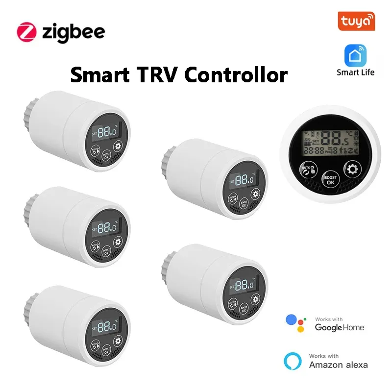 Programmable Trvs DHgate.com:2024Smart Thermostat Radiator Valve: Zigbee 3.0 TRV ...