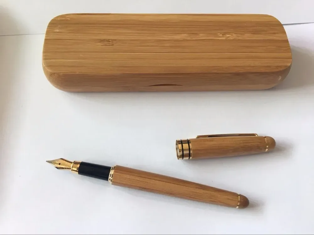 8, bamboo pen and box