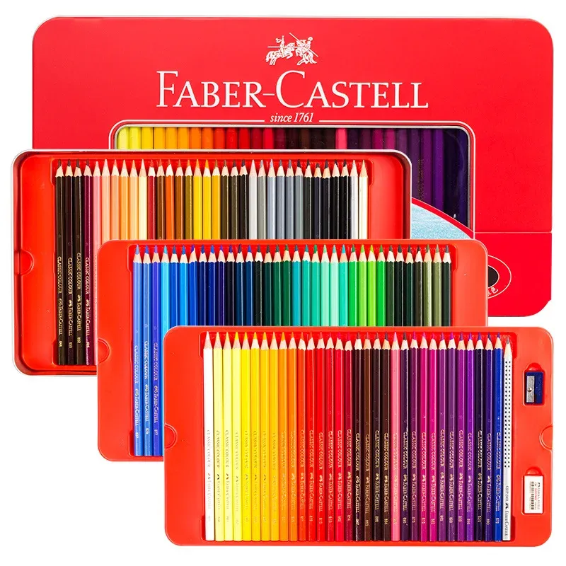 Lápis Fabercastel 100 Color Profissional Lápis de cor oleosa para esboço da escola de artista desenho de caneta infantil presente especial