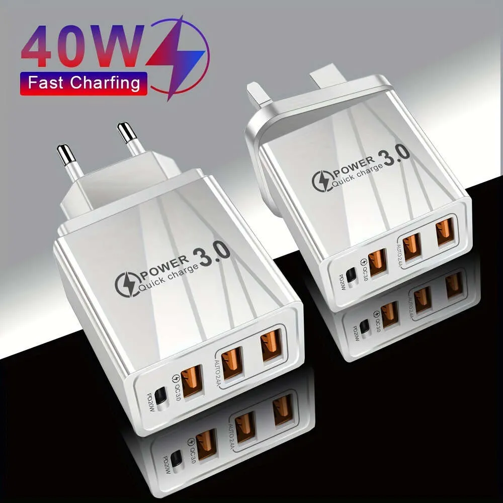 3 USB+PD Multi Port Mobile Charging Head Australian and British Standard 3U+1C Charger