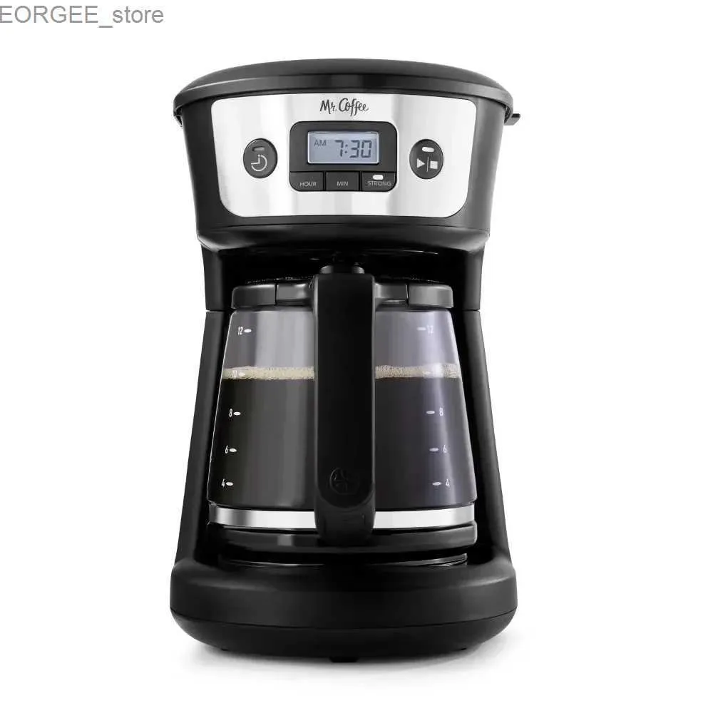 Coffee Makers 12 cup programmable coffee machine with strong beer selector stainless steel Y240403