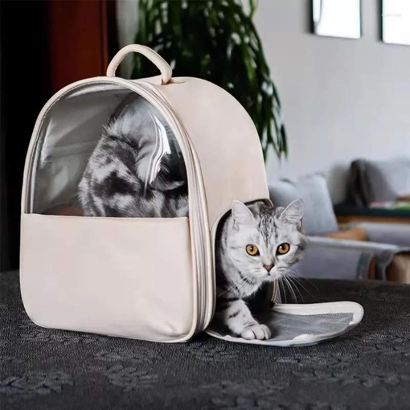 Portadores de gatos portátil gatinho transportar saco kawaii transportador respirável transportando gatos mochila de saída única menina suprimentos para animais de estimação