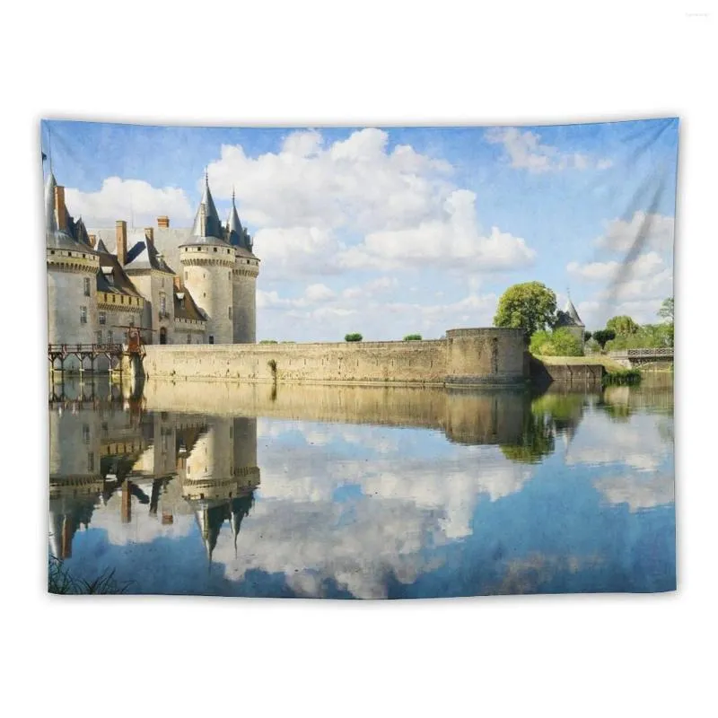 Tapestries Chateau De Sully Sur Loire In The Sun - Vintage Tapestry Decoration For Home Room Decorations Aesthetic Carpet Wall