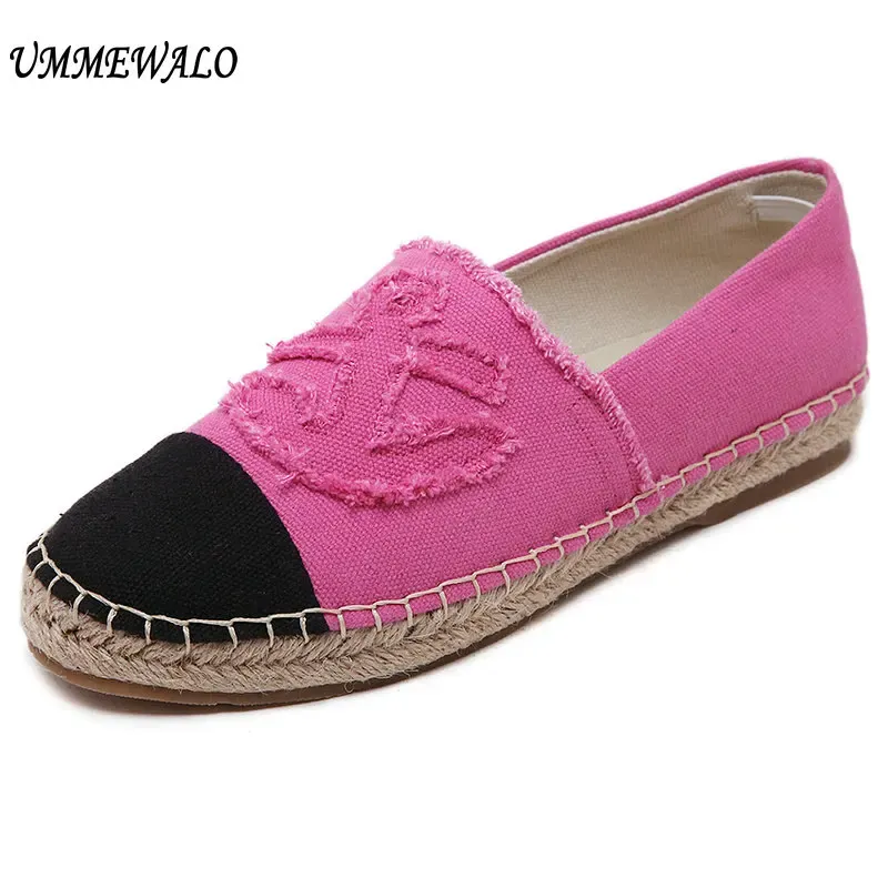 Boots Canvas Shoes Women Slip on Espadrilles Woman Comfortable Round Toe Loafers Flats Ladies Casual Flat Shoes