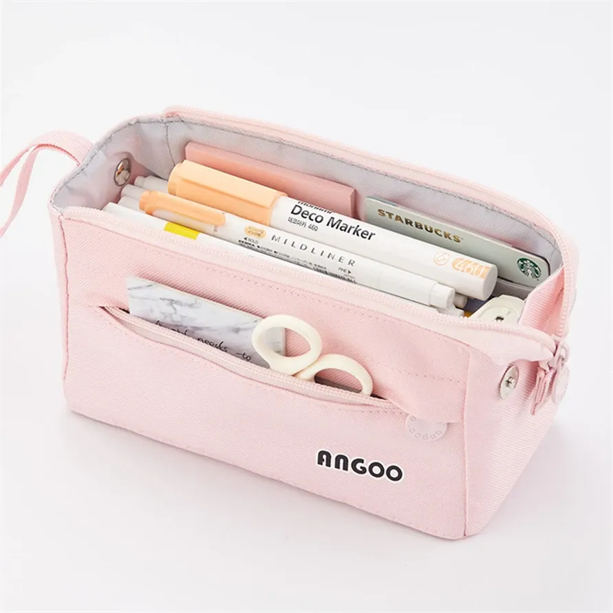 Fall Pencil Cases Big Pouch Case Bags Pencilcase Box Korean Stationery Trousse Scolaire Etui School Office Supplies Estuche Papeleria