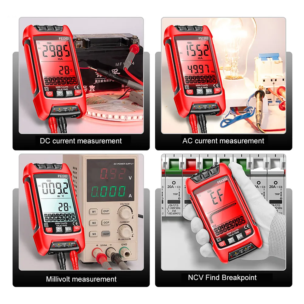 True RMS Digital Multimeter - Auto-Ranging AC/DC Voltage Ammeter ...