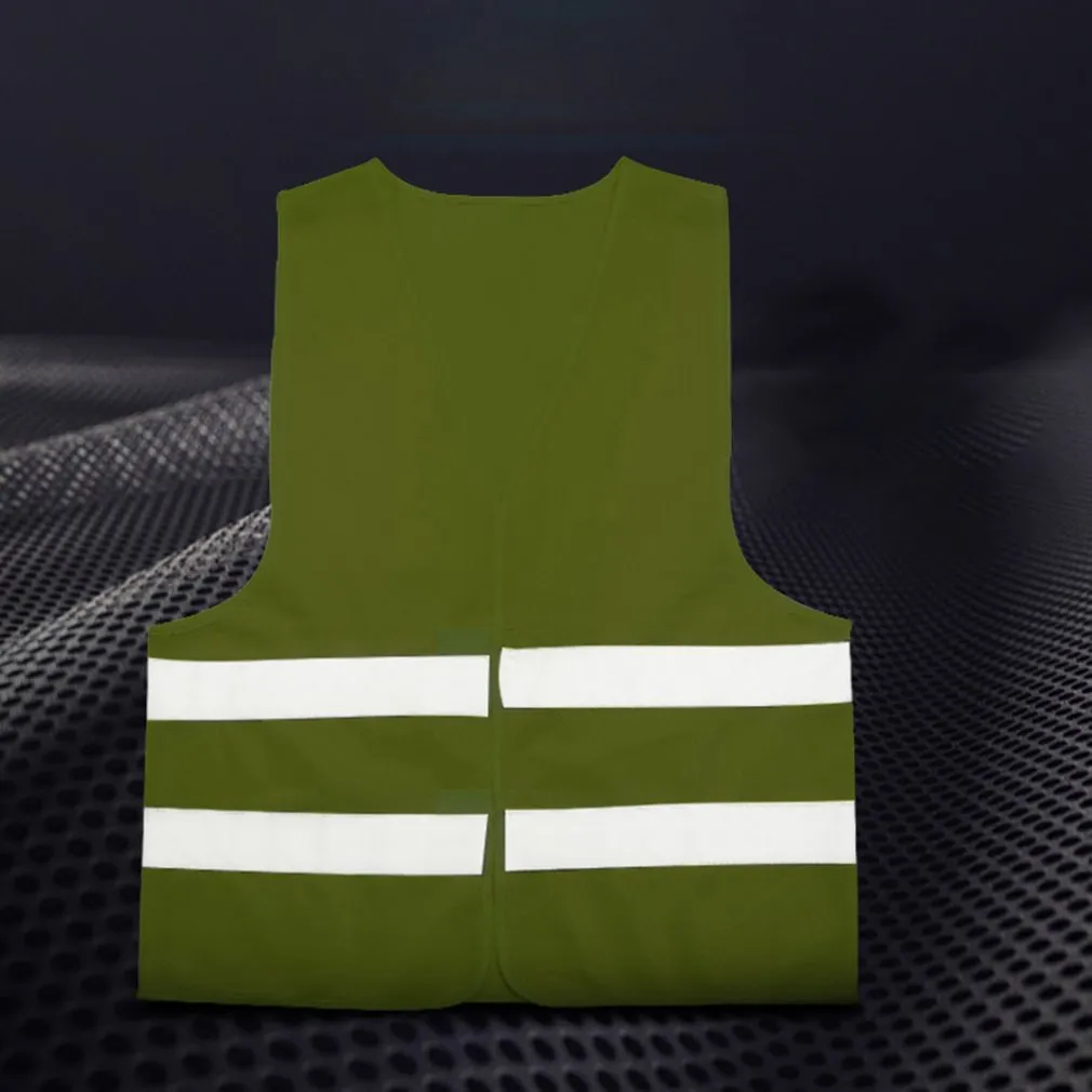Reflective Vest Fluorescent Green High Visibility Safety Waistcoat with ...