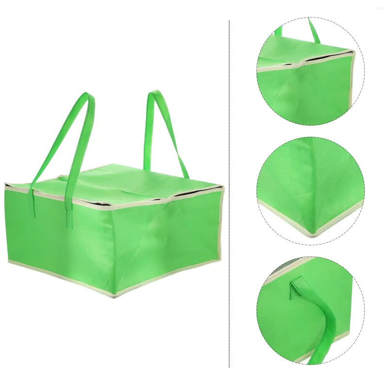 Dinnerware Carcar Organizer Bag Bento lidou com o almoço de preservação fresca para a sacola de isolamento de pizza