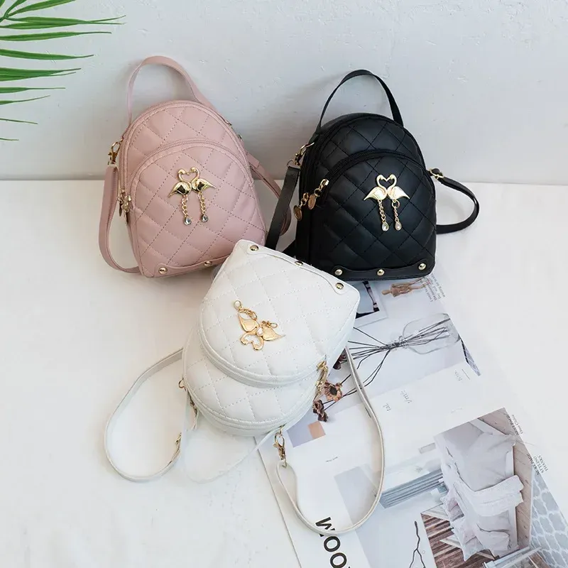 Swan Embroidered Mini Cute Small Backpacks For Women Small Leather Purse Bookbag Satchel And Handbag With Hanging Design From Dh911655427 18.04 DHgate.Com