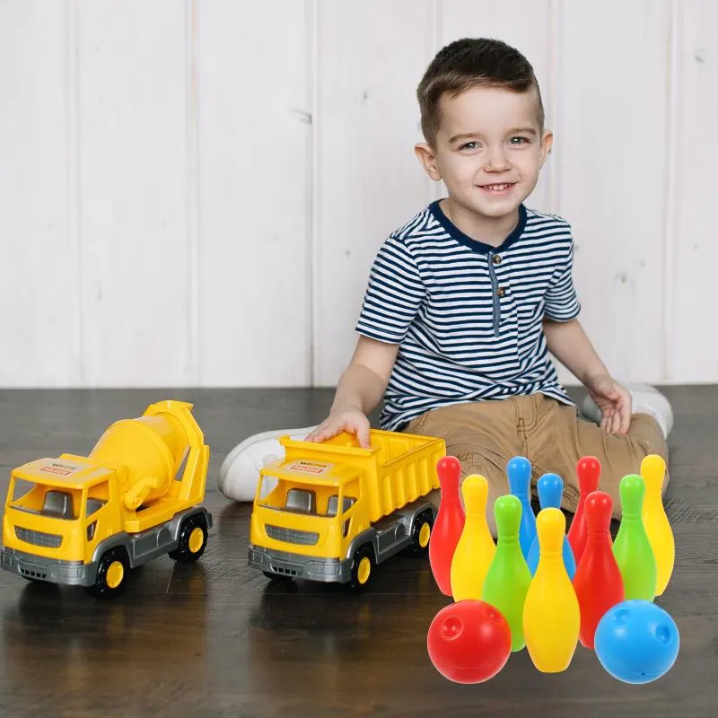 Juego De Bolos Infantiles Con 10 Alfileres Y 2 Bolas De 25 Cm – Incluye Bolsa De Transporte – Ideal Para Mejorar La Coordinación Y La Concentración – Diversión En Familia Dentro Y Fuera De Casa