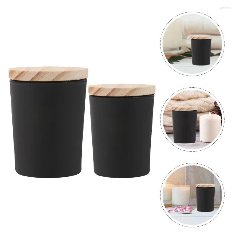 Candle Holders 4 Pcs Glass Tealight Holder Votives For Lights Candles Wood DIY Containers