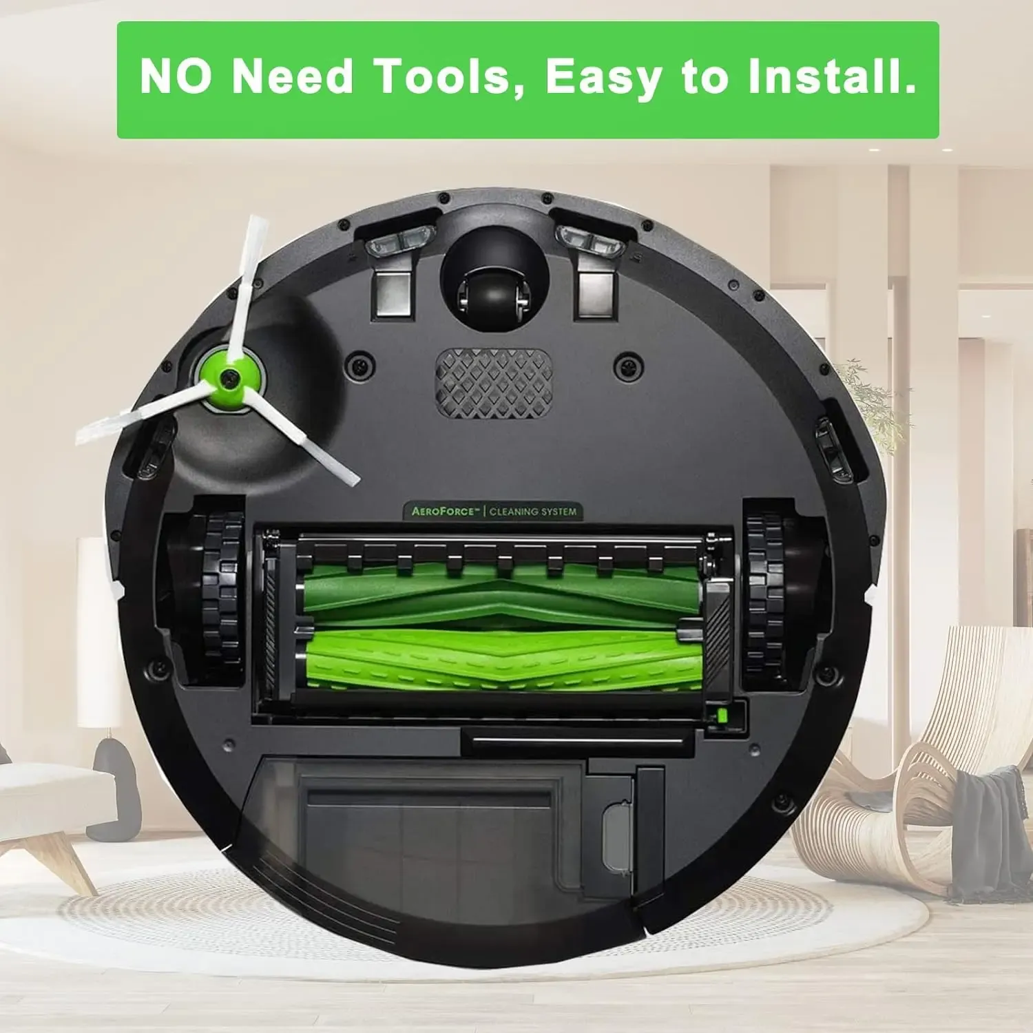 4 Brosses En Caoutchouc Pour Roomba I/E/J Series - Compatible I3, I7, E5, E6, J7… - Remplacement Facile