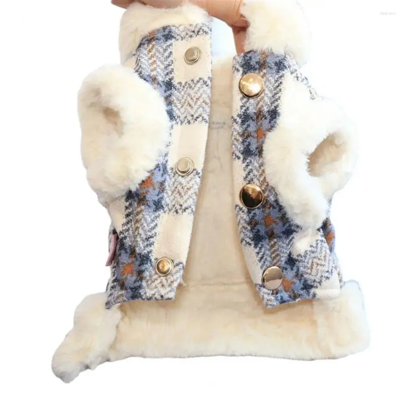Odzież przyciągająca wzrok ubrania w kratę kamizelki w kratkę w kratkę Modną zimową płaszcz dla kotów psy miękka ciepła pogoda