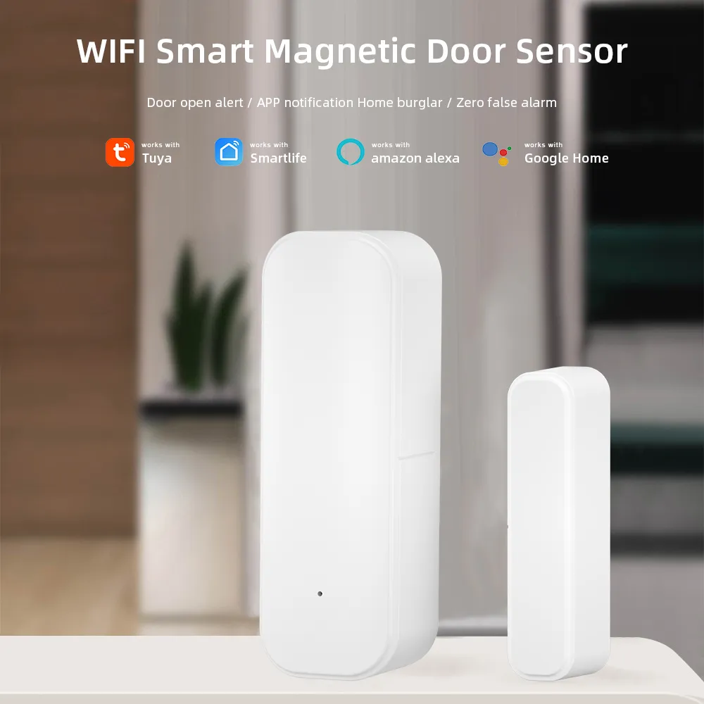 Tuya Smart Home WiFi Door Sensors Magnetic Window & Entry Security ...