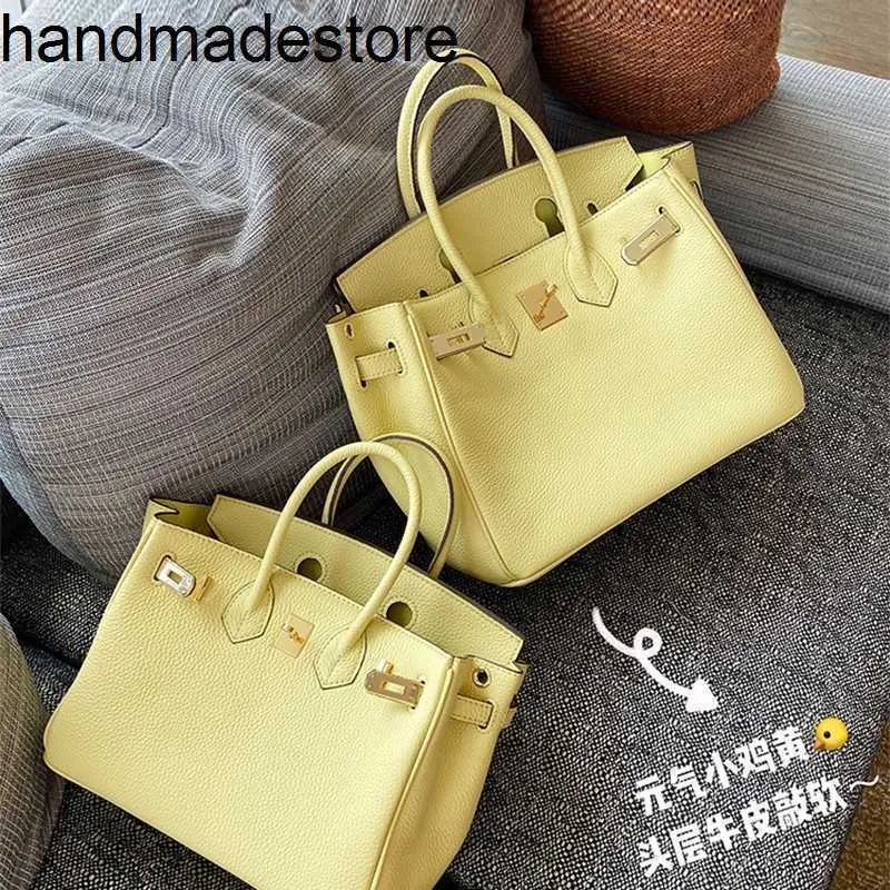 Echtes Leder BK Designer Handtasche Rennkoice-Tasche Hühner Gelb Fashion Handtasche Premium Leder Hochkapazität weibliche Pendlertasche