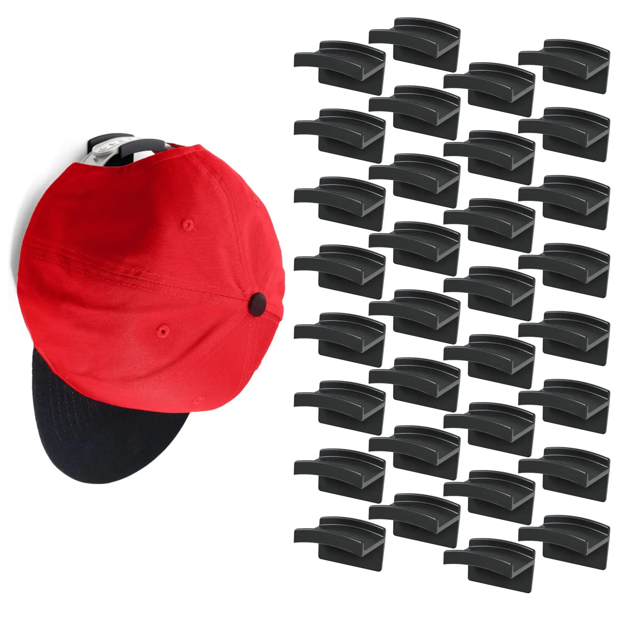 Rangement Mural Accessoires Étagère Murale à Chapeaux En Bois - Organisateur Pour Casquettes De Baseball Support Casquette Mural