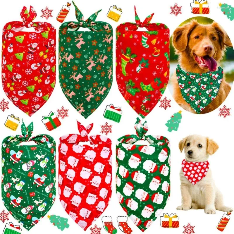 Köpek Giyim Bandana Noel Pet Üçgen Bandanas Eşarp Yakası Tatil Dekoratif Bib Küçük Kedi Yavru Malzemeler