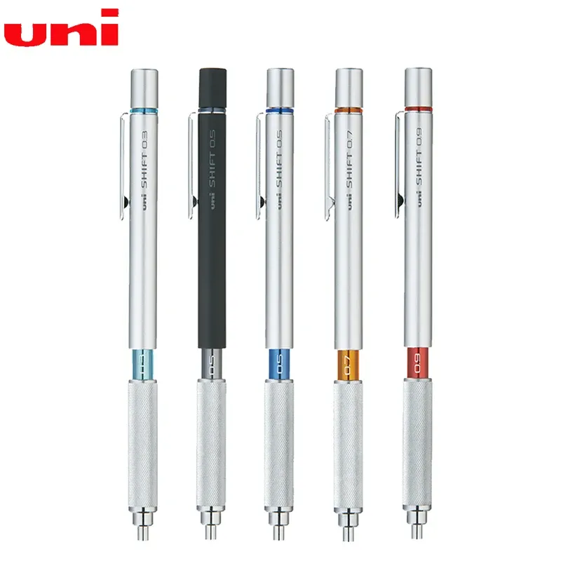 Bleistifte Uni M51010 Professionelle Zeichnung Mechanischer Bleistift Retractable Metall Knurled Stift mit niedrigem Schwerpunkt Art Sketch Stifte