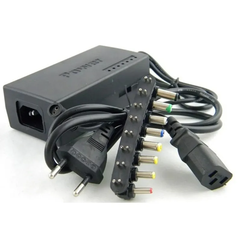 Universal Power Adapter 96W 12V+8 Heads شاحن محمول قابل للتعديل لأجهزة الكمبيوتر المحمولة ASUS ACER ASER