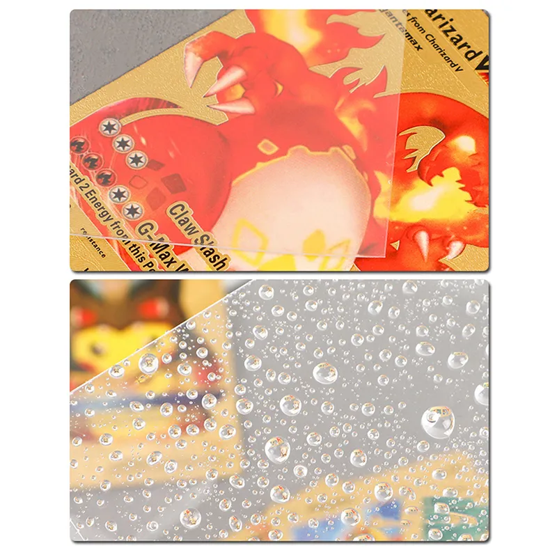 yugioh cyber dragon card sleeves KMC 60 Gold Border MTG & Pokemon Card Sleeves x5 Packs 300 Total main image 1