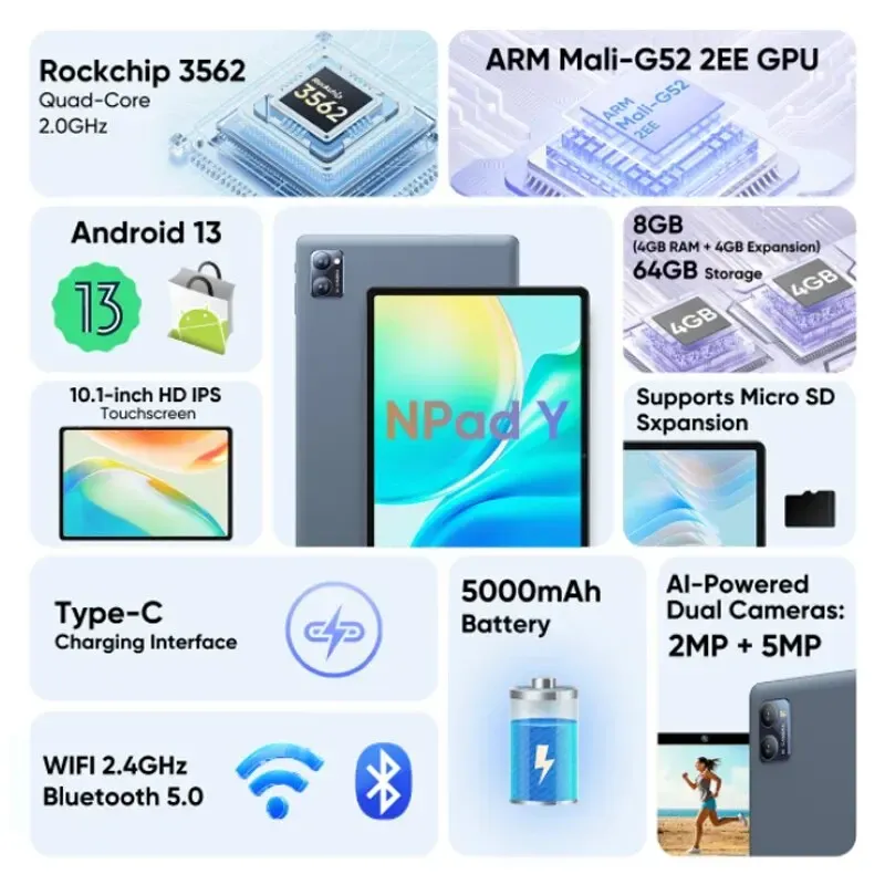 N-ONE Npad Y1 Tablet: 10.1 IPS Screen, 4-Cores, 8GB RAM N-ONE Npad Y1 Tablet: 10.1 IPS Screen, 4-Cores, 8GB RAM
