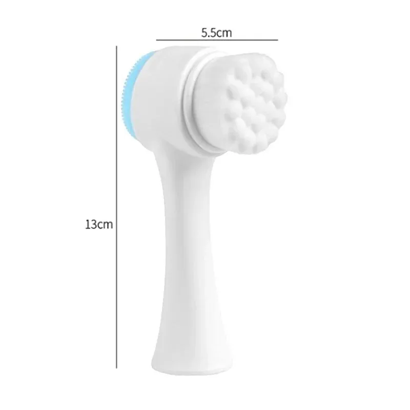 2024 Face Brush Silice Gel Brosse pour le visage Double face nettoyant pour le visage Noir enlevant le produit Nettoyer Pores Exfoliant pour la brosse à visage