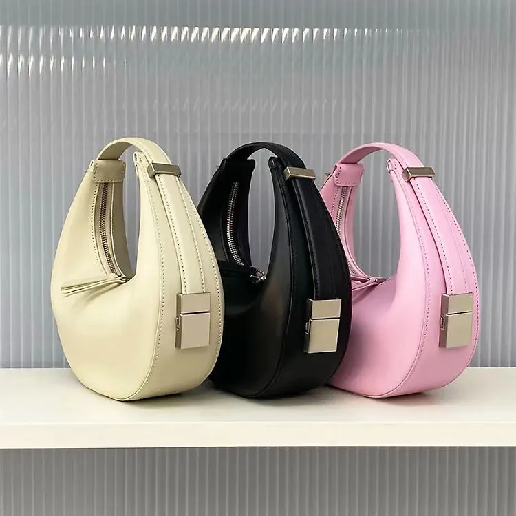 Luxe designer tas dames handtas hobo crescent tas draagtas een enkele schoudertas lederen crossbody tas