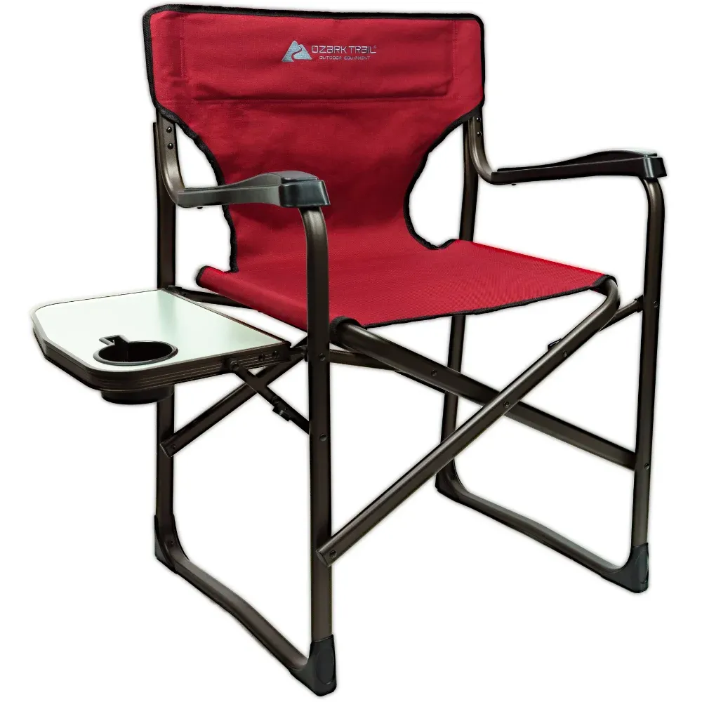 Meubels klassieke campingstoel, rood met bijzettafel visstoel visstoel draagbare lichtgewicht vouwkampstoelen
