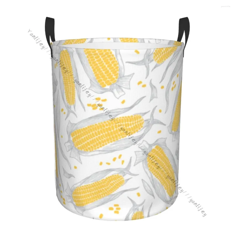 Sac à linge Organisateur de salle de bain Sweet Corn Pliant panier panier Laundri Sac pour vêtements Rangement à la maison