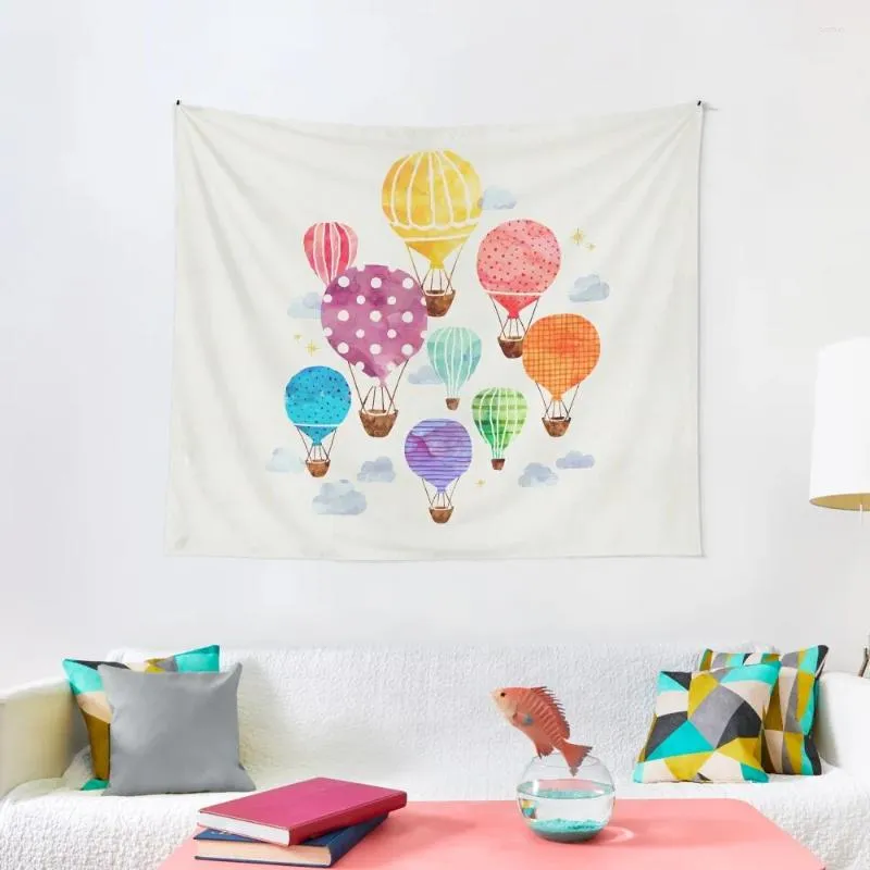 Tapestries Air Balloon Tapestry Tapestrys Kawaii Room Decor Decorations Aesthetics Wall Hanging Wallpaper