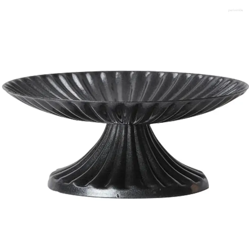 Candlers Candlestick Retro Striped Black Base Round Base Whited Iron Stand Dorative for Party Decorations