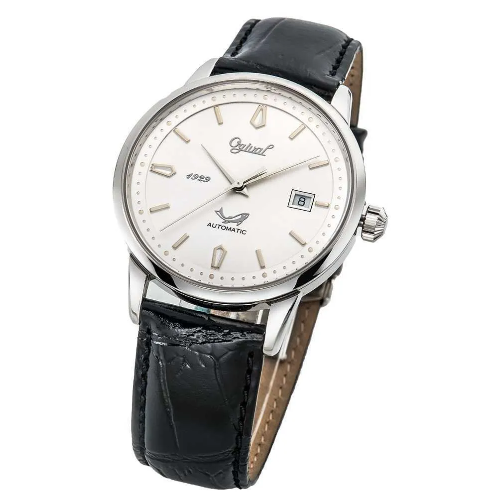 Ogival Brand Automatic Mechanical Leather Cuff Watch For Men Elegant Leather Stainless Steel Round Design Taiwan SAPPHIRE Crystal From Wangxf 8 83.9 DHgate.Com