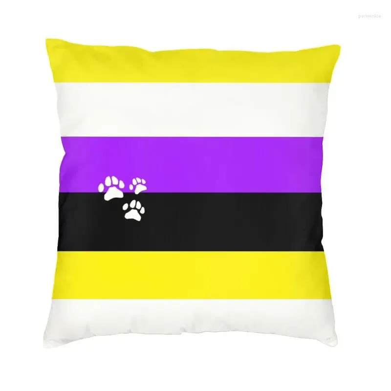 Pillow Furry Square Case Home Decorative Gay Pride S Touc pour le canapé Prince double face