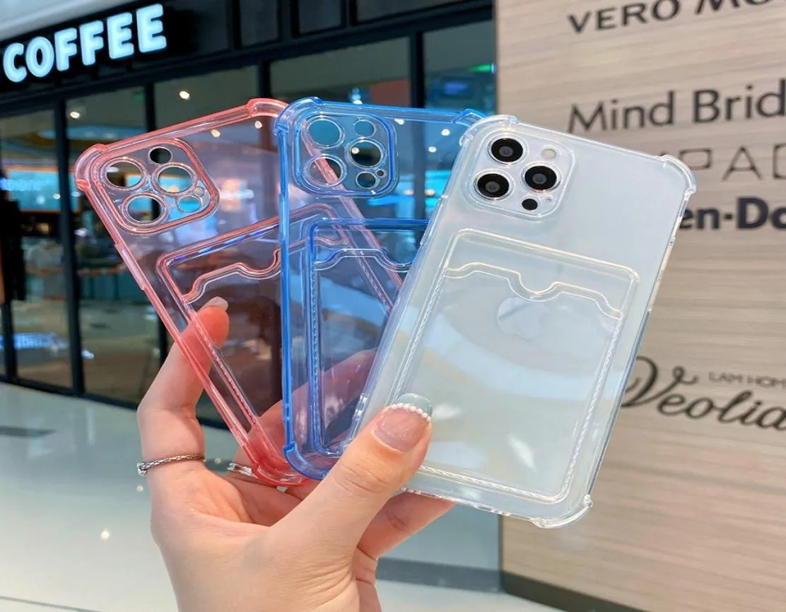 Four Conner Air Bag Antidrop Cell Phone Cases Case for iphone 14 13 12 11 pro max xr xs 6 7 8 Plus iphone14 transparent back cove4283618