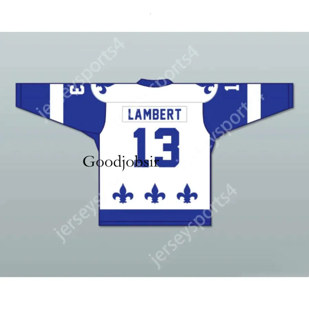 GDSIR Custom Guy Lambert 13 Le National de Quebec White Hockey Jersey Lance ET Compte New Top ED S-M-L-XL-XXL-3XL-4XL-5XL-6XL