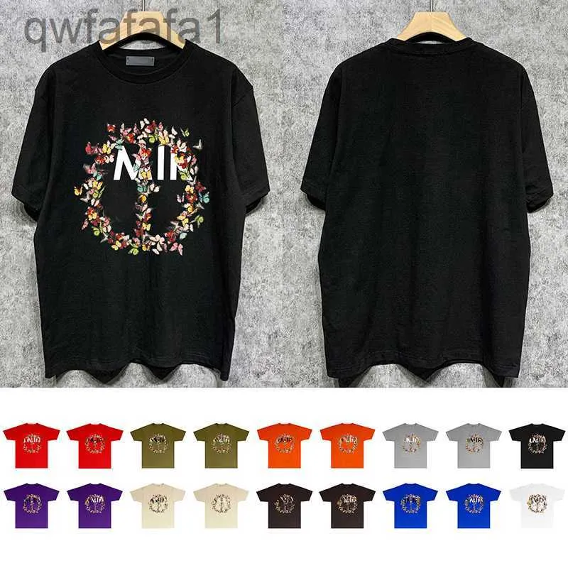 Mir Mens T Shirt Tasarımcı Giysileri Yaz Kadınlar Tshirt Renkli Aplike Çelenk Baskı Kısa Kollu Pamuk Giysisi ÇOKLU HIP HOP GÜZEL GİYİCİ P9ye