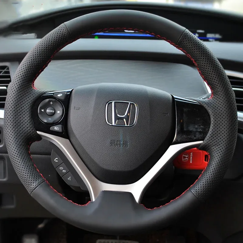 Honda steering wheel cover leather discount