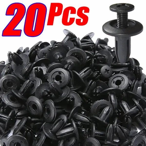 100Pcs Bumper Retainer Clips Car Clips Plastic Rivets Fasteners Push Retainer Kit Most Popular 6 Sizes Auto Push Pin Rivets Set - 34