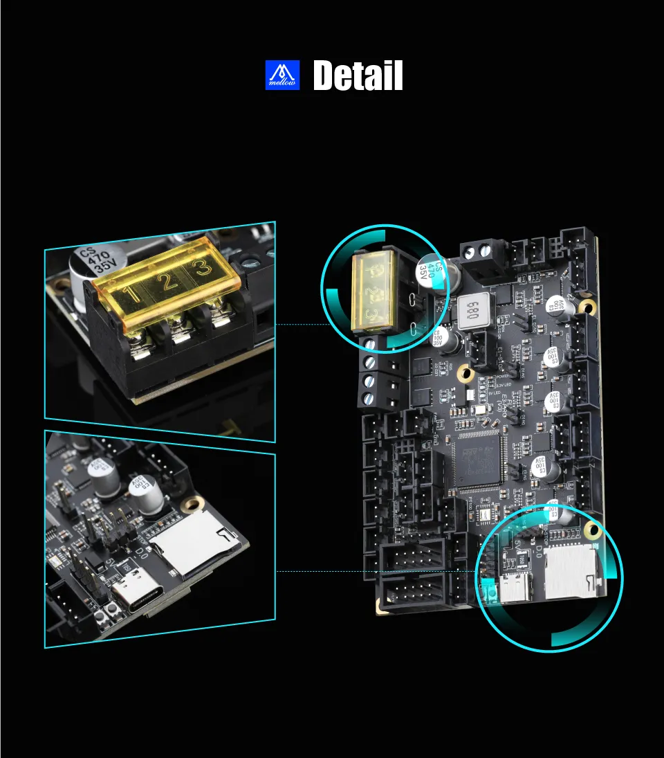 Mellow Gloomy FLY RRF E3 PRO V3.0 32Bit Wifi Control Board 1.6M/S ...