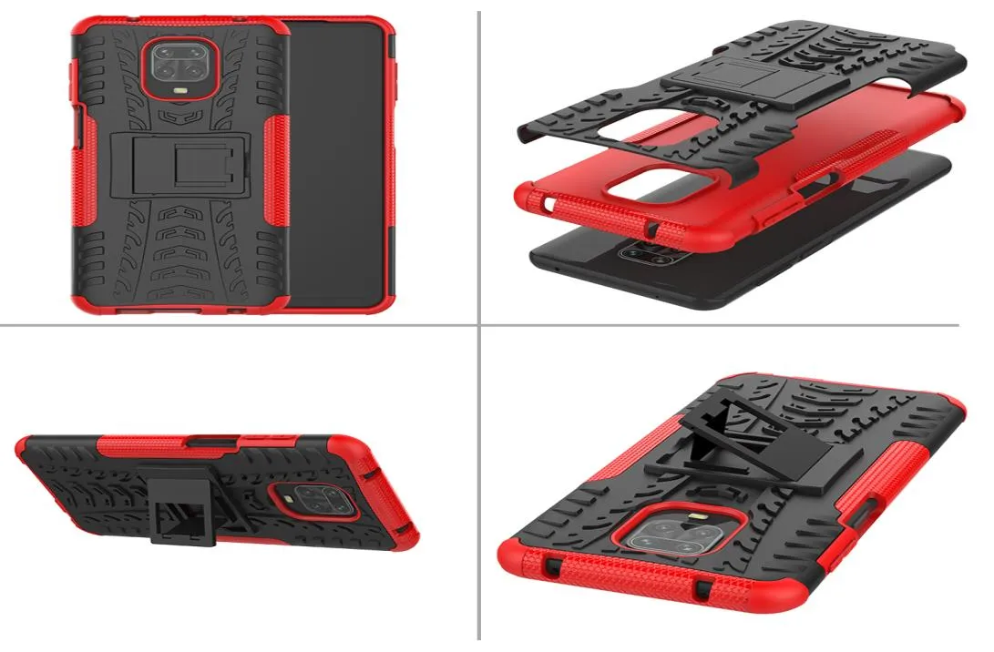 Stoßfeste Handyhülle für Xaiomi Redmi Note 9S Dual Layer Schutzhülle Hybrid Kickstand Armor für Xiaomi Redmi Note 9 Pro Max1743224