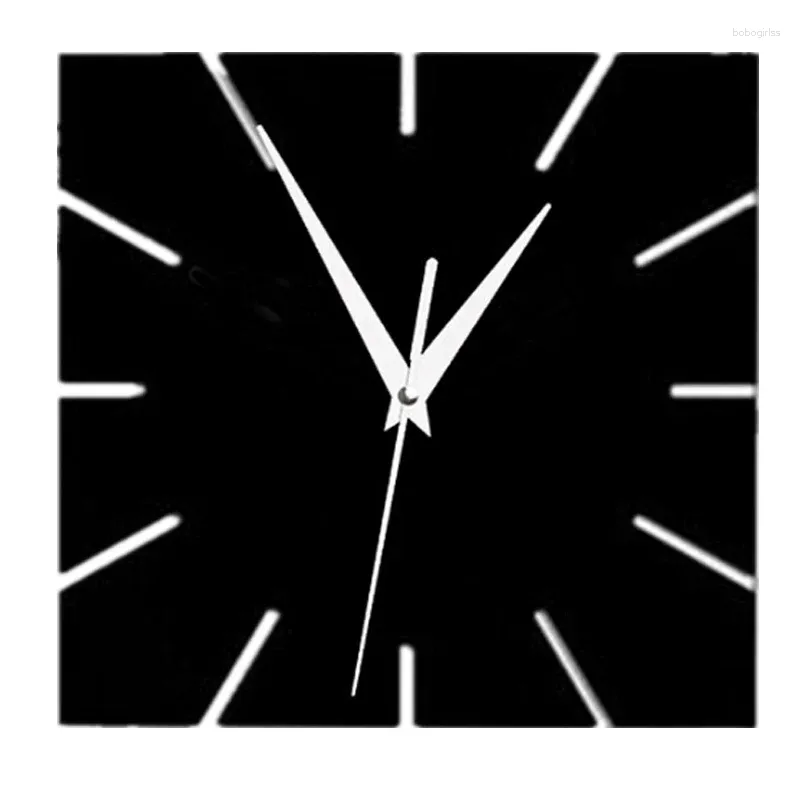 Настенные часы, настоящие часы, акриловое зеркало, 3d большие декоративные наклейки, Reloj De Pared Horloge Murale, кварц для гостиной