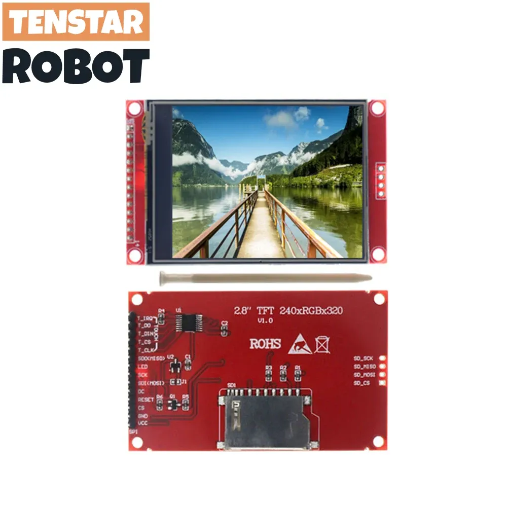 Pannello Touch 2.4 2,8 pollici SPI TFT LCD ILI9341 Modulo di porta seriale del chip con driver con display seriale SPI PBC 240x320 con penna touch