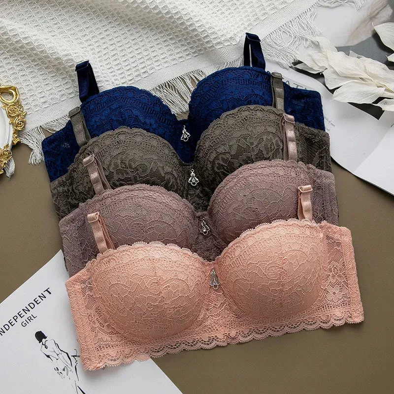 12 cup thin underwear small bra wireless adjustable lace Womens breast cover Lace Bras 240326