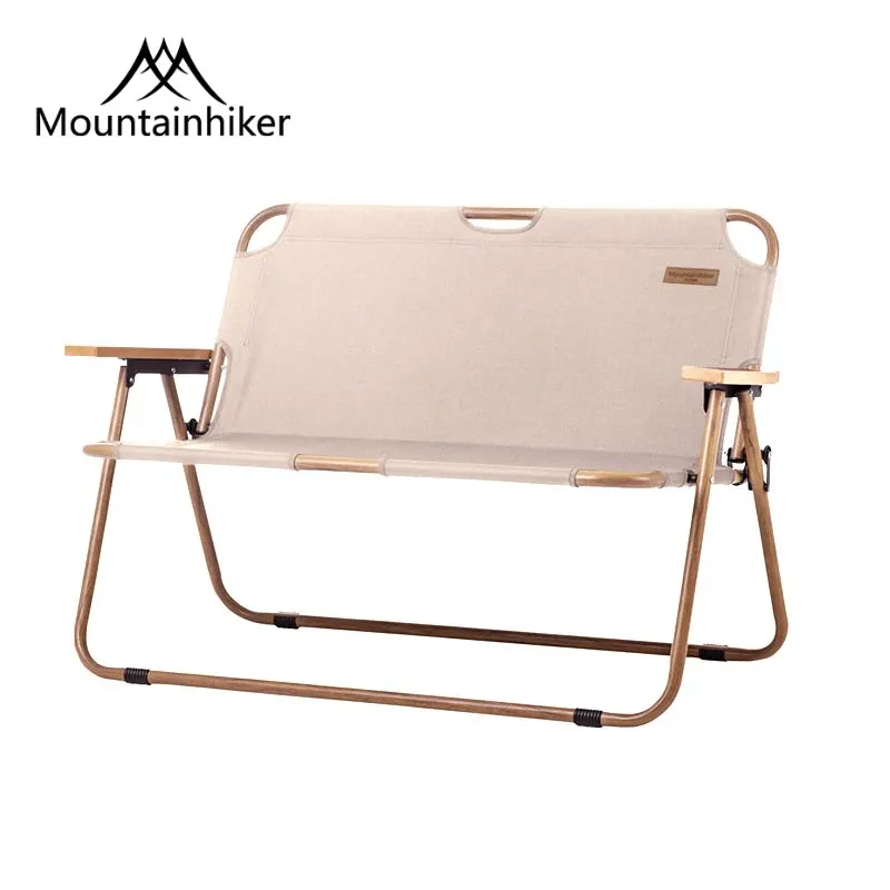 Möbler Mountainhiker Outdoor Leisure Double Folding Chair Portable Ultralight Camping Picnic Beach Chair 2 Persons trägerskorn