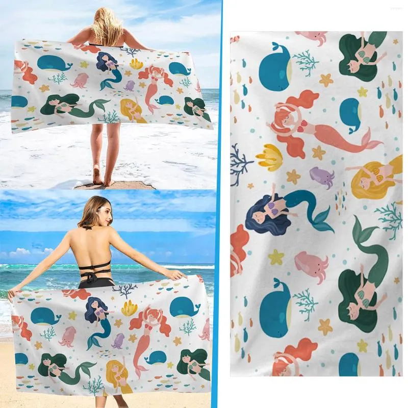 Serviette Bath Beach Creative Printing Suncreen Châle respirant à l'épreuve du vent chaud