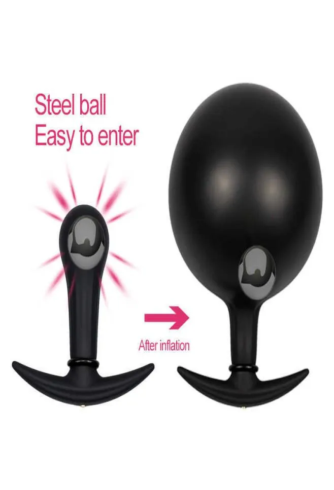 Massage Siliconen opblaasbare buttplug anaal speelgoed voor vrouw uitbreidbaar vaginale anale dilatator grote pomp dildo sex balls speelgoed voor volwassenen5070905