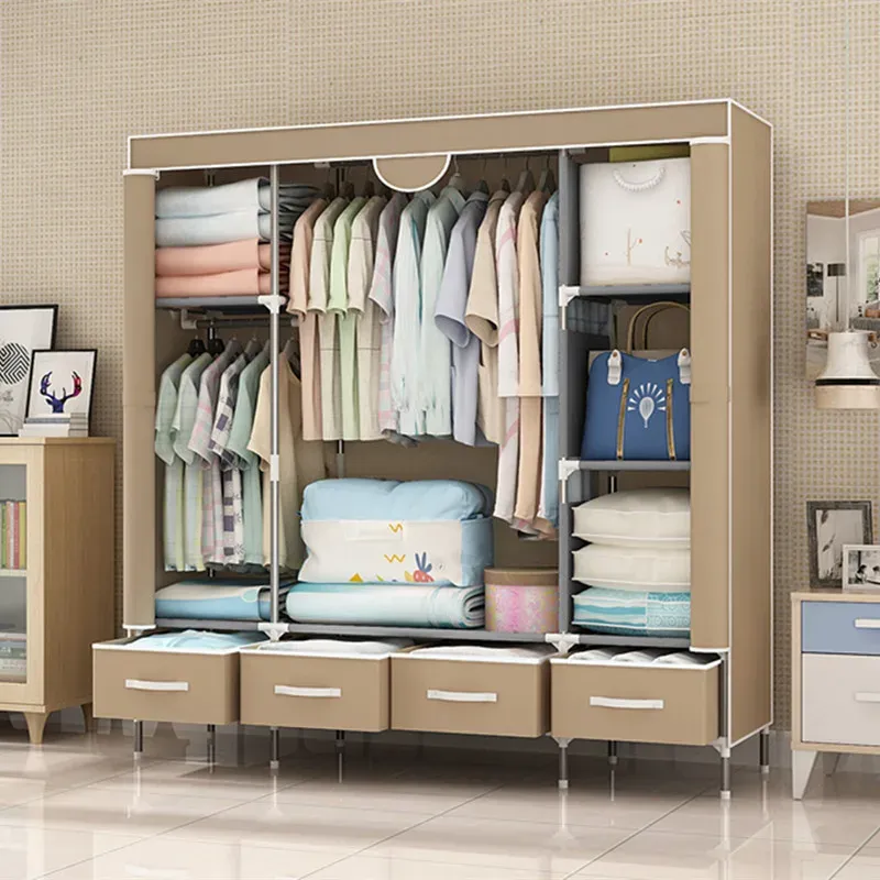 Portable Non Woven Coffee Fabric Wardrobe Closet With Dust Proof And Waterproof Storage Cabinet Ideal For Bedroom And Furniture Village Wardrobes From Ddmymaster 120.02 DHgate.Com